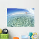 Hold Hands Blue Sky Turquoise Ocean Snorkel Gear Wide Angle View Wall Mural