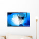 A basketball is coming down through net Wall Mural