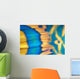 Micronesia, Extreme Close-Up Bicolor Parrotfish Tail Fin Scale Detail Wall Mural