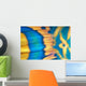 Micronesia, Extreme Close-Up Bicolor Parrotfish Tail Fin Scale Detail Wall Mural