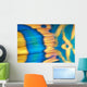 Micronesia, Extreme Close-Up Bicolor Parrotfish Tail Fin Scale Detail Wall Mural