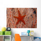 Thailand, Sea Star Aka Starfish Gorgonian Coral Red And White Wall Mural