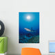 Thailand, Silvertip Shark Over Reef, Sunburst Wall Mural