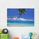 Fiji, Kadavu Island, Palm Tree Stretched Over Turquoise Coastline Wall Mural