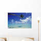 French Polynesia, Bora Bora, Palm Tree Over Turquoise Water Shadows Wall Mural