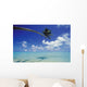 French Polynesia, Bora Bora, Palm Tree Over Turquoise Water Shadows Wall Mural
