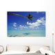 French Polynesia, Bora Bora, Palm Tree Over Turquoise Water Shadows Wall Mural