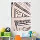Close-Up Detail of 100, 50 And 20 Dollar Bill Wall Mural