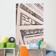 Close-Up Detail of 100, 50 And 20 Dollar Bill Wall Mural