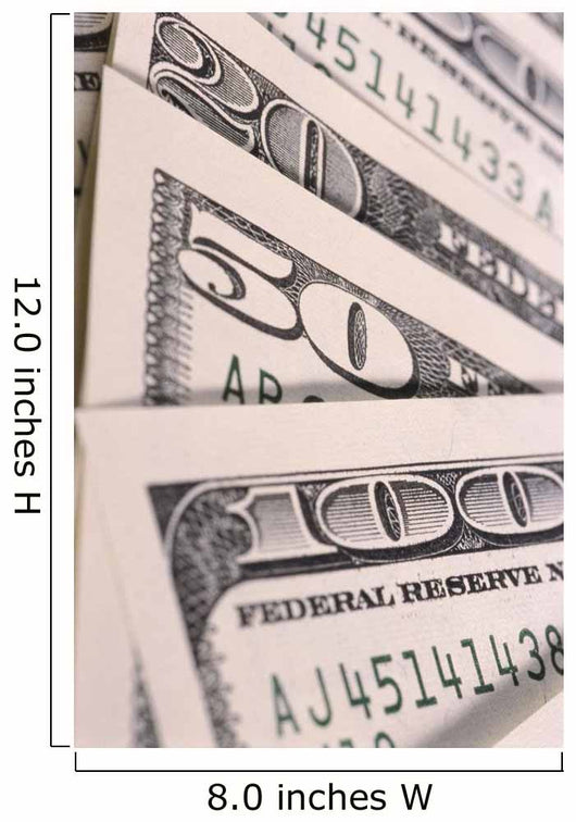 Close-Up Detail of 100, 50 And 20 Dollar Bill Wall Mural