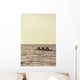 Paddlers Silhouetted On Ocean Wall Mural
