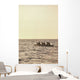 Paddlers Silhouetted On Ocean Wall Mural