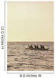 Paddlers Silhouetted On Ocean Wall Mural