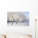 winter birch trees alley Wall Mural