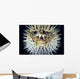Hawaii, Front View Of Spiny Puffer Close-Up With Black Background Wall Mural
