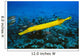 Hawaii, Yellow Trumpetfish With Coral Reef, Turquoise Ocean Wall Mural