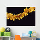 Hawaii, Goby On Wire Coral, Close Up, Black Background, Top View Wall Mural