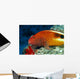 Hawaii, Close-Up Side View Of Blackside Hawkfish, Resting On Reef Wall Mural
