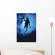 Hawaii, Silhouetted Diver And Reef Fish, View From Below, Sunburst Wall Mural