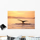 Alaska, Frederick Sound, Humpback Whale Fluke At Sunset Wall Mural