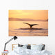 Alaska, Frederick Sound, Humpback Whale Fluke At Sunset Wall Mural