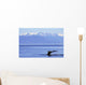 Humpback Whale Fluke With Snowcapped Mountains Background Wall Mural