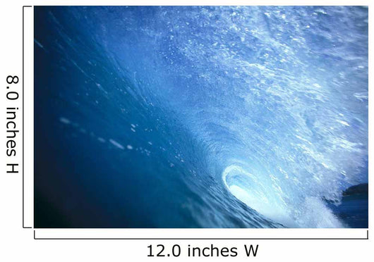 Close-Up Inside The Tube, Wave Curls Over Wall Mural