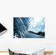 Translucent Curling Blue Wave Backlit Wall Mural