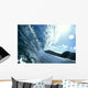 Translucent Curling Blue Wave Backlit Wall Mural