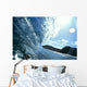 Translucent Curling Blue Wave Backlit Wall Mural
