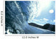 Translucent Curling Blue Wave Backlit Wall Mural