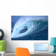 Large Aqua Wave, Curling, Spray And Whitewash, Blue Sky Wall Mural