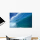 Front View Of Aqua Wave, Tube, Blue Sky, Glassy And Flat Wall Mural
