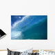 Front View Of Aqua Wave, Tube, Blue Sky, Glassy And Flat Wall Mural