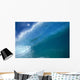 Front View Of Aqua Wave, Tube, Blue Sky, Glassy And Flat Wall Mural
