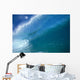 Front View Of Aqua Wave, Tube, Blue Sky, Glassy And Flat Wall Mural