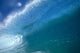 Front View Of Aqua Wave, Tube, Blue Sky, Glassy And Flat Wall Mural