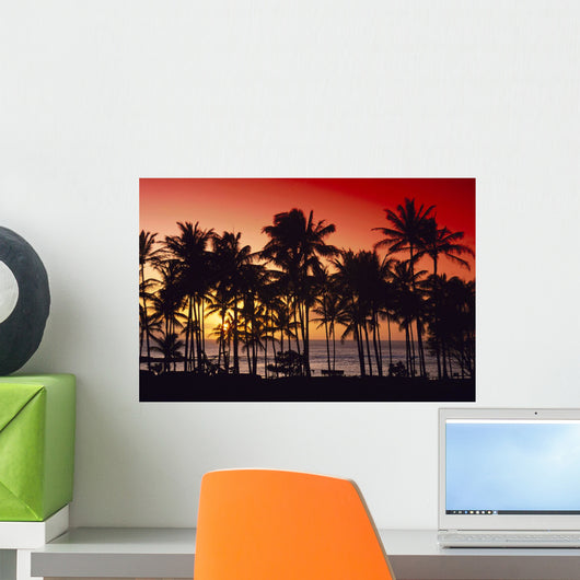 Palms Silhouette Wall Mural