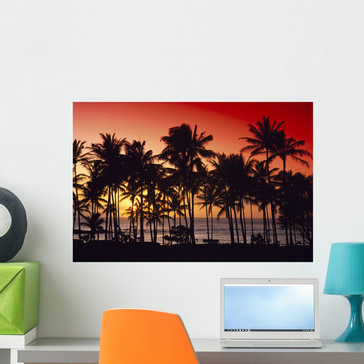 Palms Silhouette Wall Mural