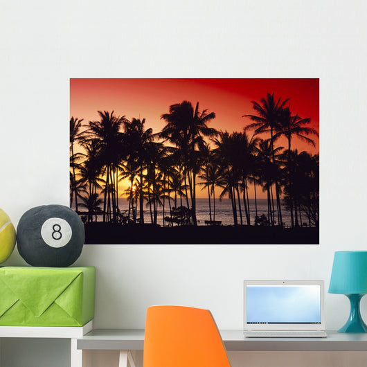 Palms Silhouette Wall Mural