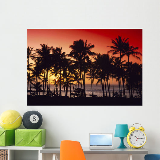 Palms Silhouette Wall Mural