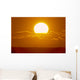 Glowing Sun Ball Partially Covered With Clouds Wall Mural