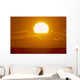 Glowing Sun Ball Partially Covered With Clouds Wall Mural