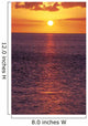 Sunset With Orange Sky Over Ocean Purple Surface With Reflections Wall Mural