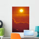 Glowing Yellow Sun Ball, Bright Orange Sunset Wall Mural