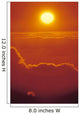 Glowing Yellow Sun Ball, Bright Orange Sunset Wall Mural
