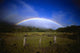 Hawaii, Molokai, Rainbow Over Green Ranch Land Wall Mural