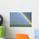 Hawaii, Maui, Faint Portion Of Rainbow Over Fields, Misty Sky Wall Mural