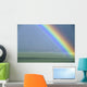 Hawaii, Maui, Faint Portion Of Rainbow Over Fields, Misty Sky Wall Mural