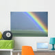Hawaii, Maui, Faint Portion Of Rainbow Over Fields, Misty Sky Wall Mural